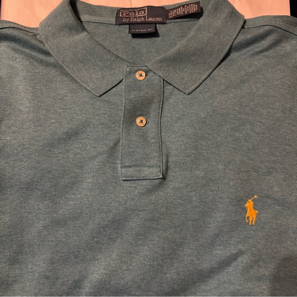 Polo by Ralph Lauren Men's Blue Polo Shirt - Picture 5 of 7